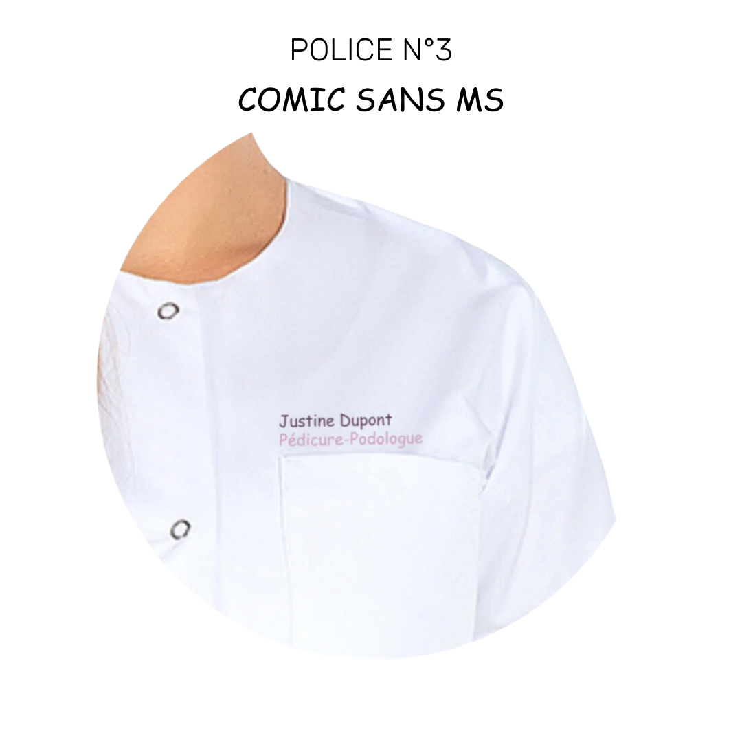 Broderie blouse Comic Sans MS